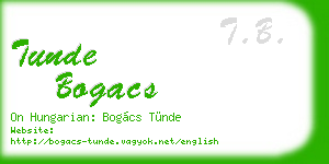 tunde bogacs business card